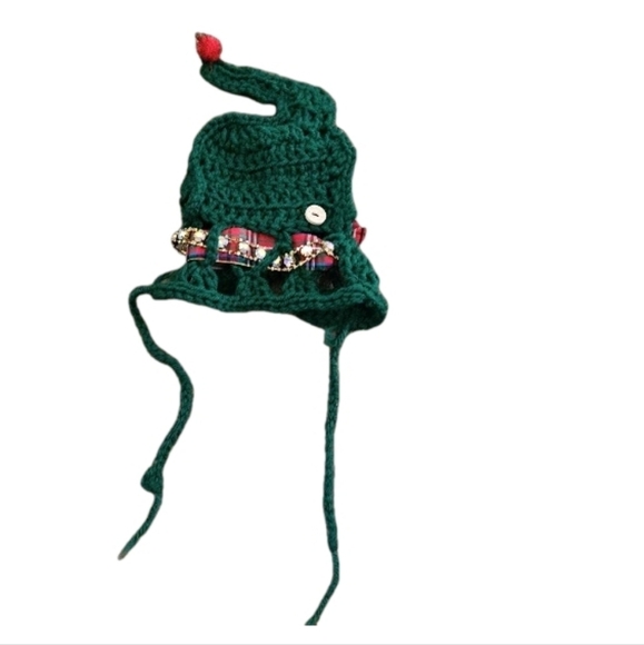 Hand Crafted Christmas Pet Hat Handmade Knit Hat Cats Dogs Puppies Small Pets - Picture 15 of 16
